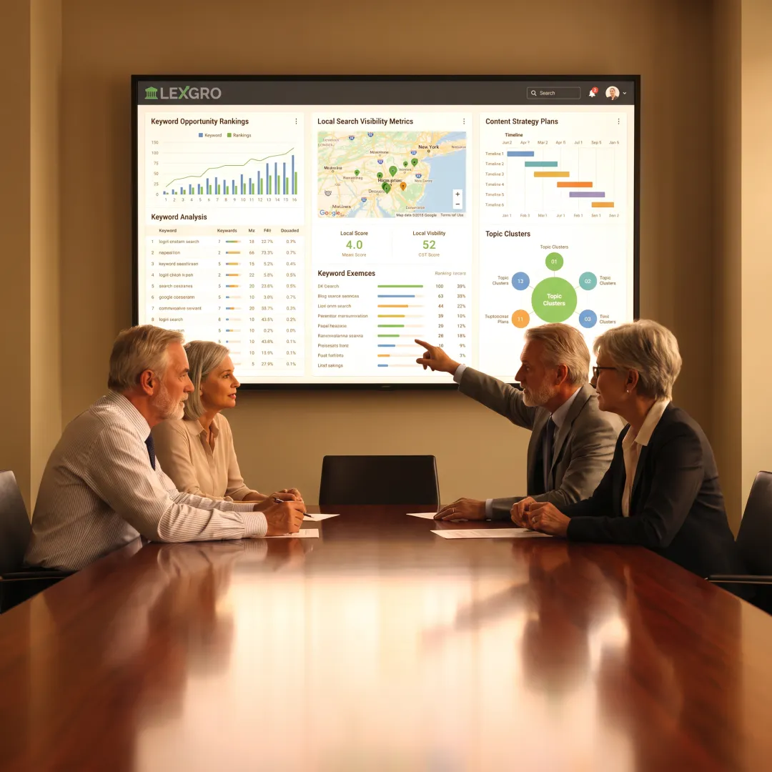 Law firm SEO strategy meeting