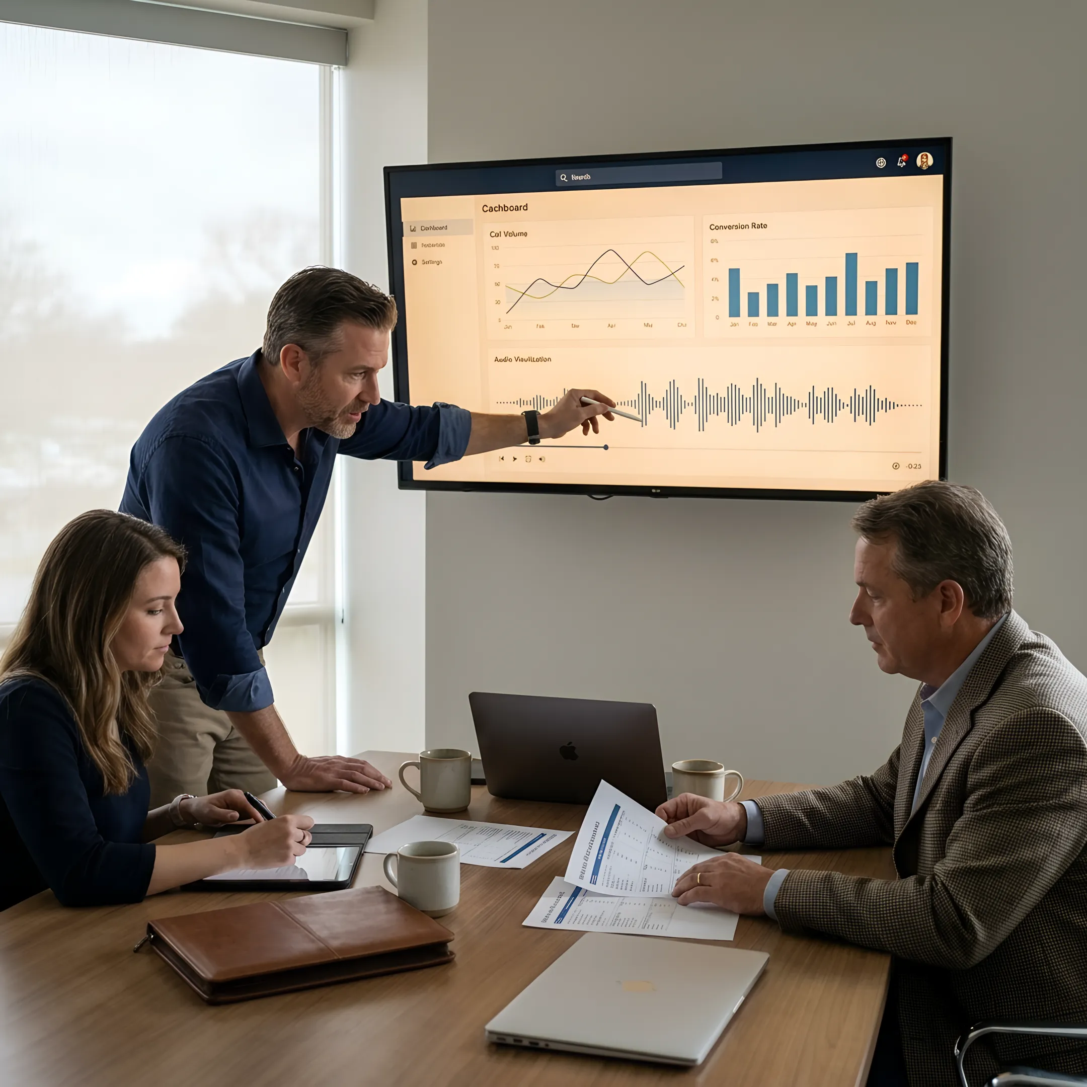 Coach analyzing law firm intake call performance and conversion opportunities