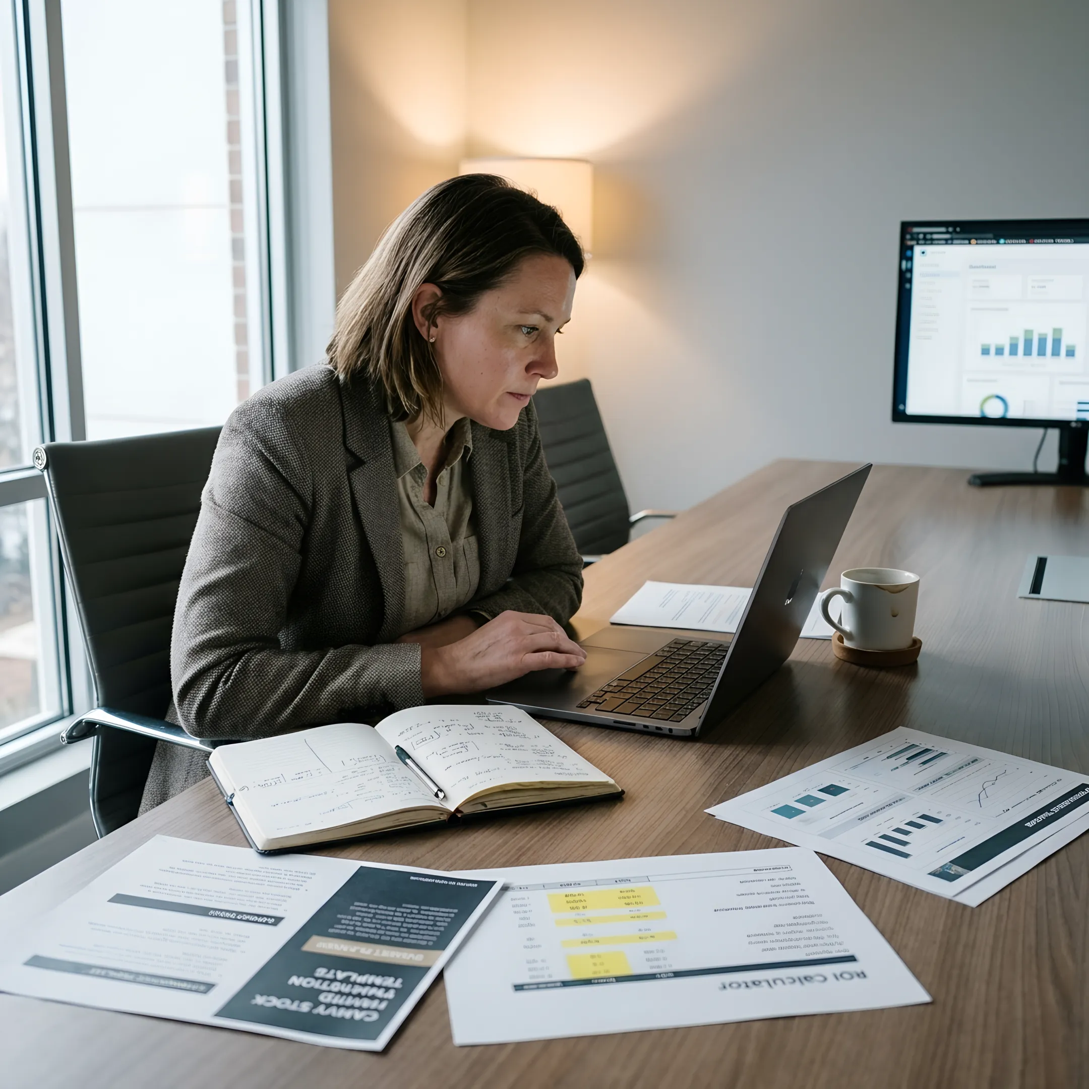 Marketing director using legal marketing training templates and performance tools