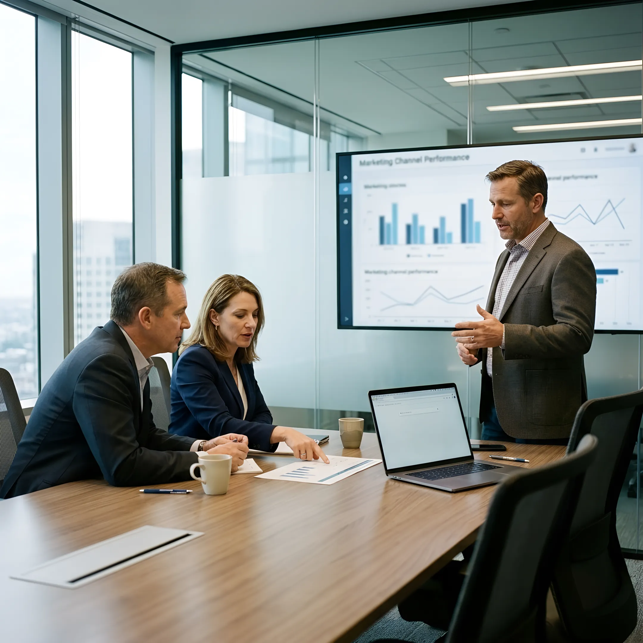 On-demand CMO presenting a law firm marketing strategy