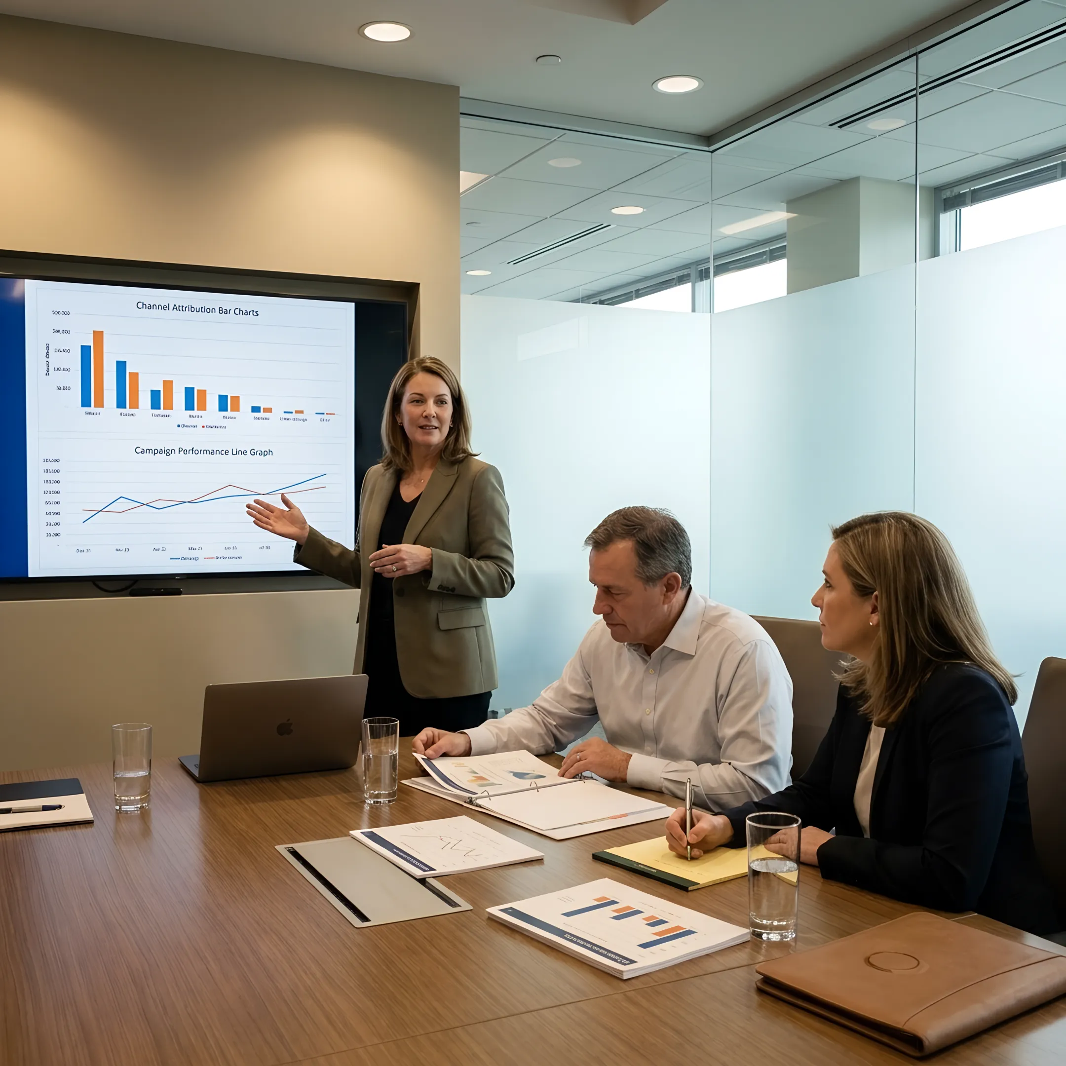 Legal marketing team analyzing campaign and intake performance