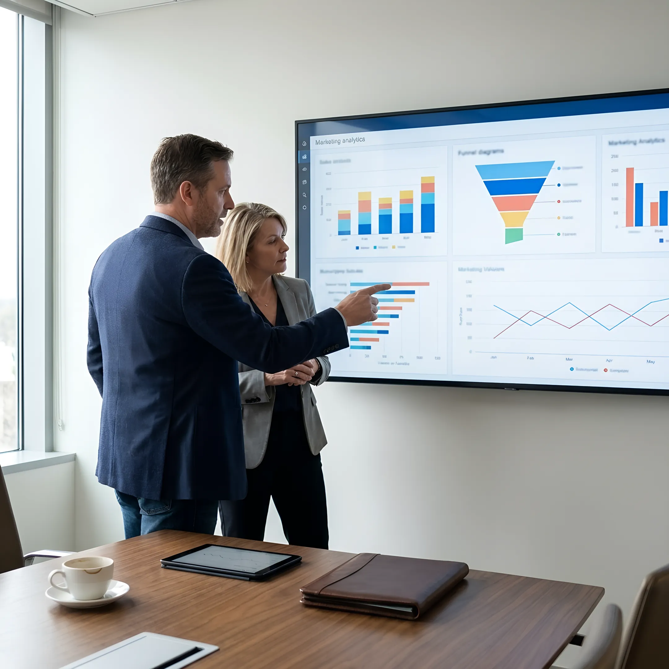 Law firm marketing dashboard showing lead and signed-case data