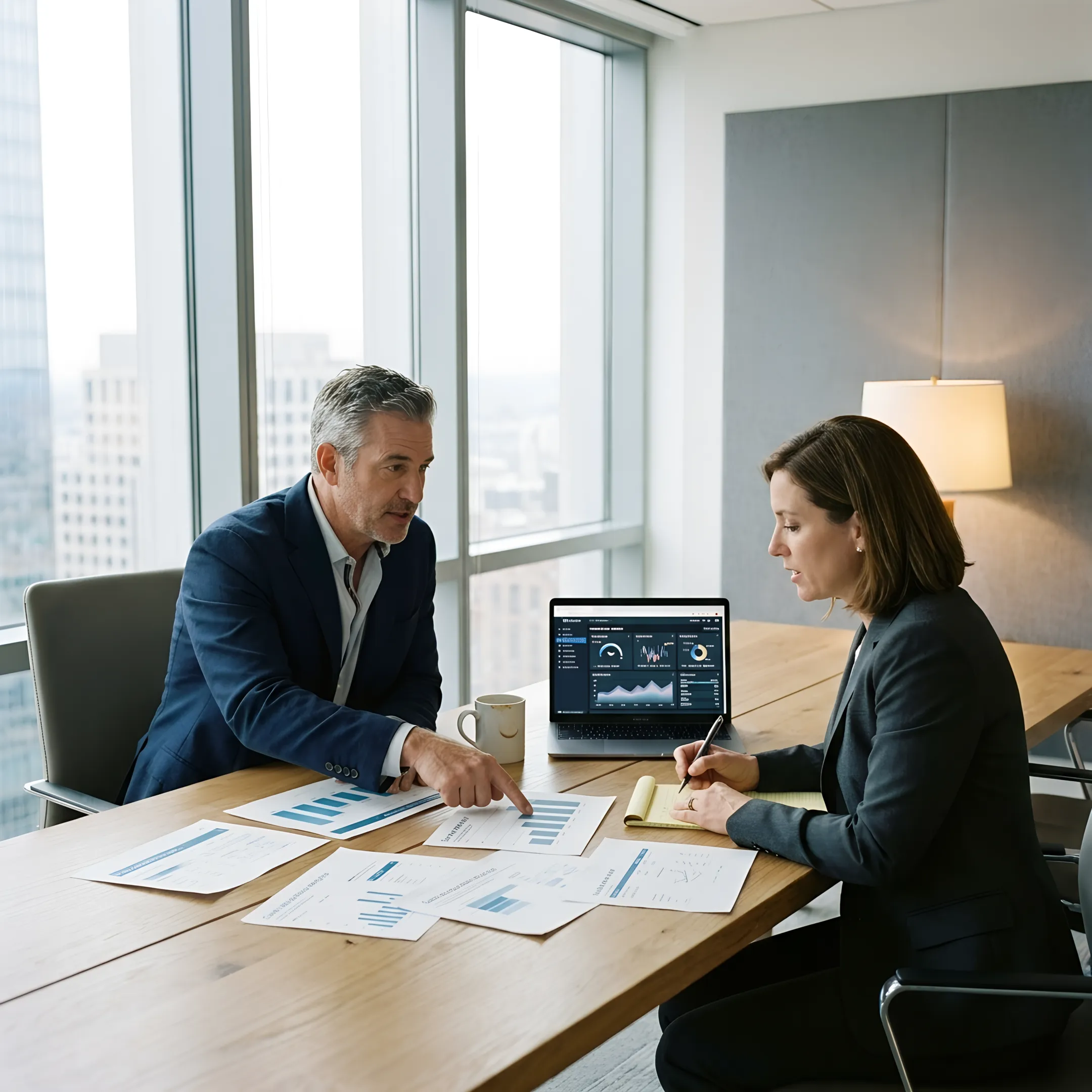 Legal marketing strategist coaching law firm leaders during a revenue growth planning session