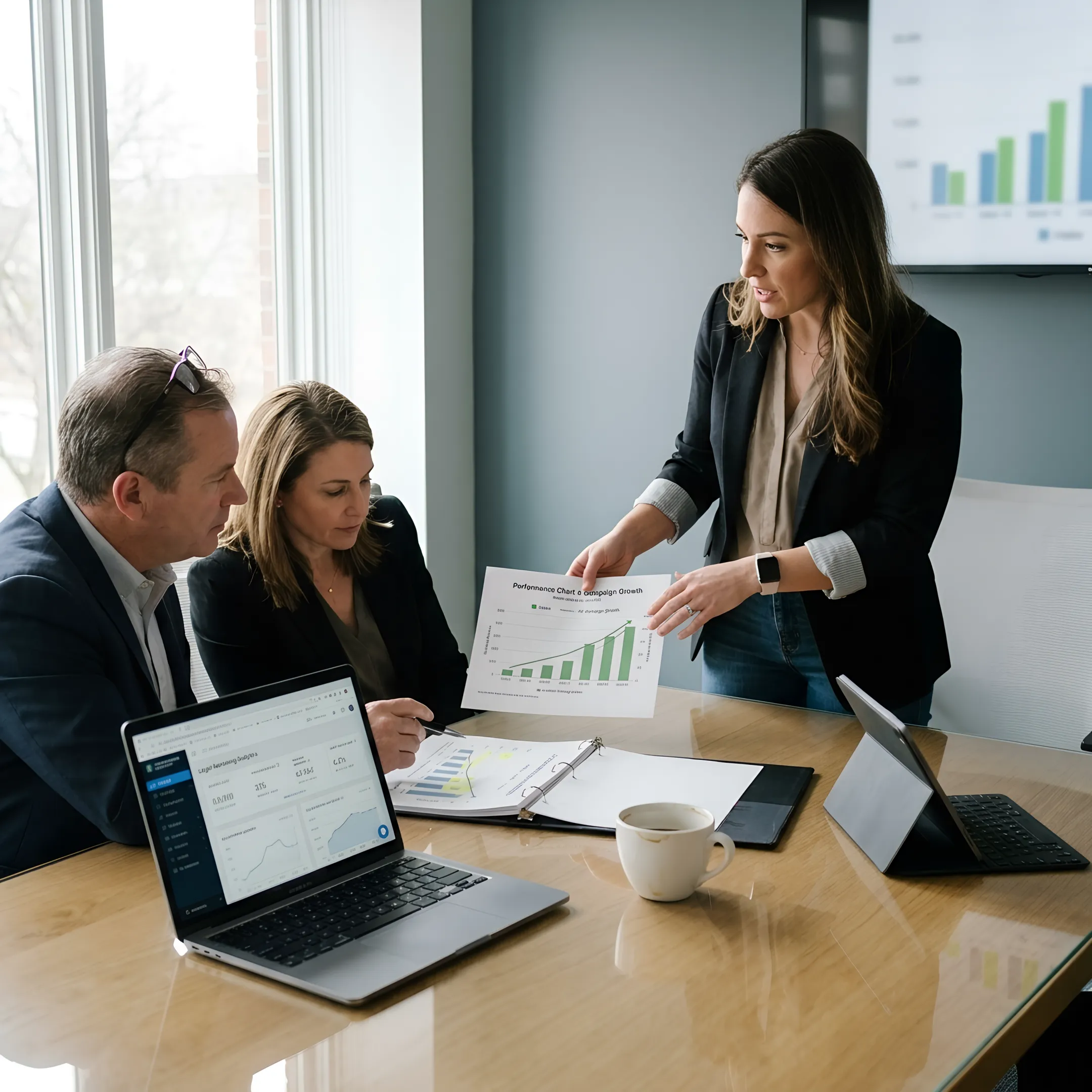 Legal marketing strategist coaching law firm leaders during a planning session