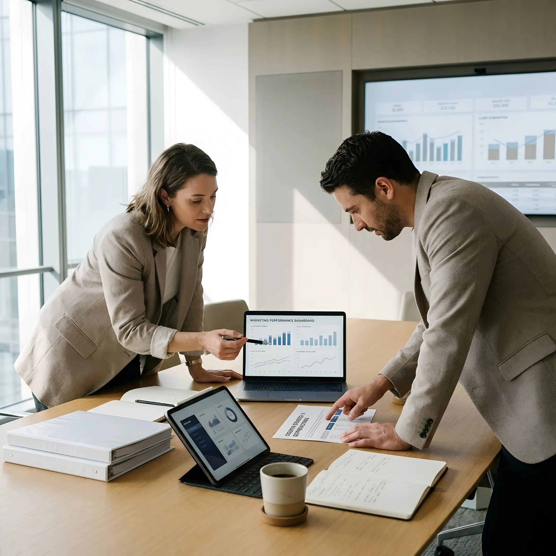Legal marketing training session with law firm professionals reviewing growth strategies