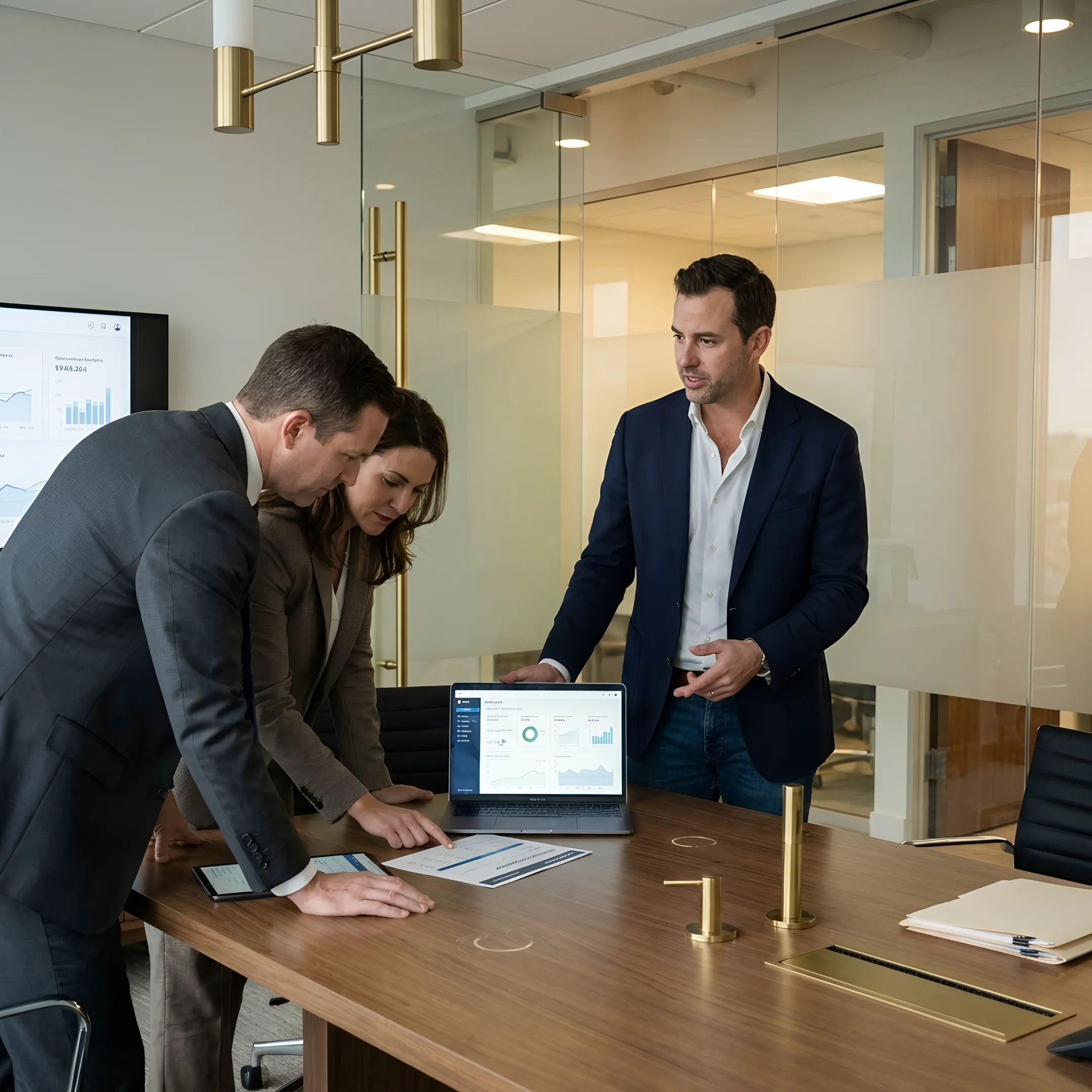 Legal marketing consultant reviewing growth strategy with law firm partners