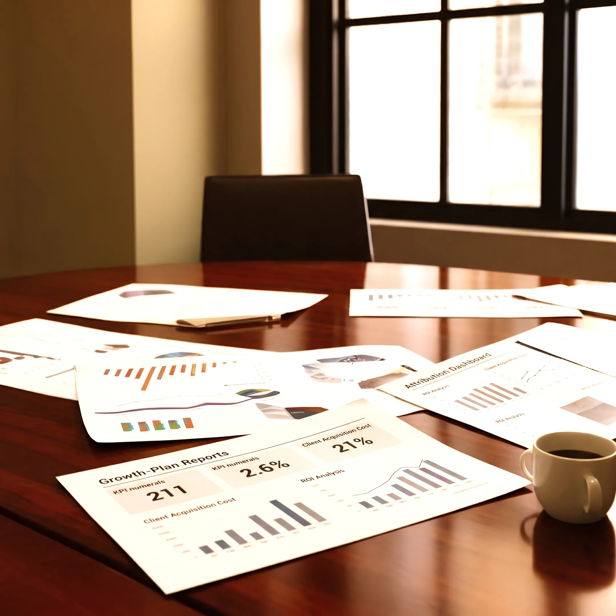 Legal marketing strategist reviewing law firm growth data with attorneys