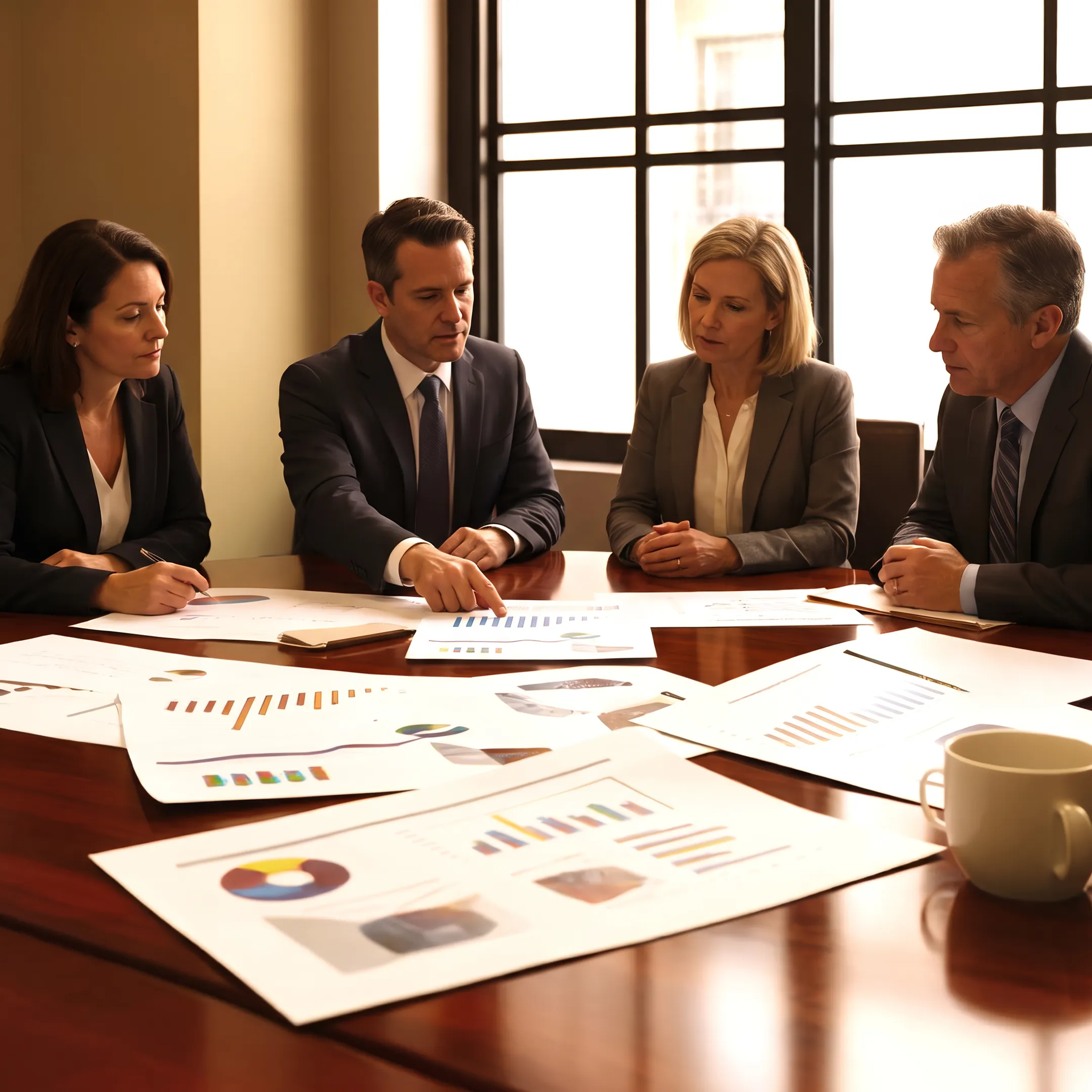 Legal marketing strategist reviewing growth data with law firm team