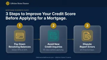 Three-step credit score improvement strategy for California homebuyers