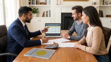 Loan officer Salem consulting with California homebuyers on jumbo loan financing