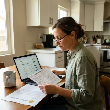 California homeowner comparing refinance rates