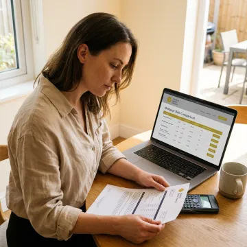 California homebuyer comparing 30-year fixed mortgage rates