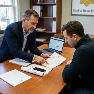 Real estate investor reviewing fix flip loan options