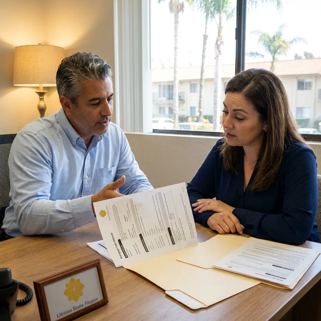 First-time homebuyer receiving mortgage guidance in Los Angeles