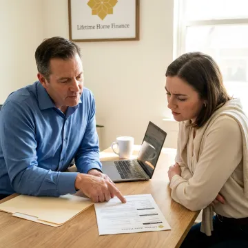 First-time homebuyer reviewing mortgage options