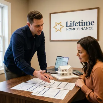 California homeowner discussing refinance loan options
