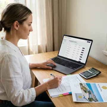 San Diego home buyer reviewing mortgage rates