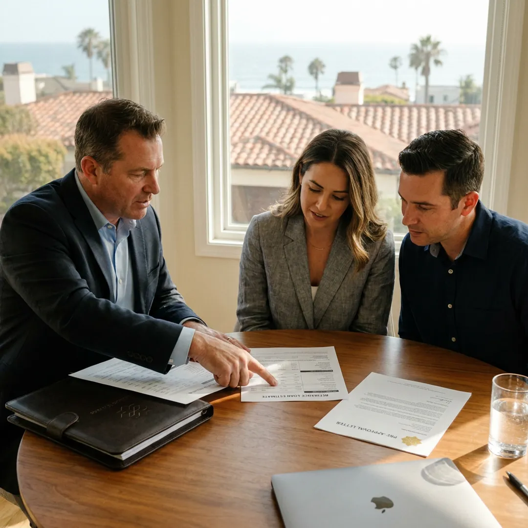 San Diego homeowner reviewing mortgage refinance options