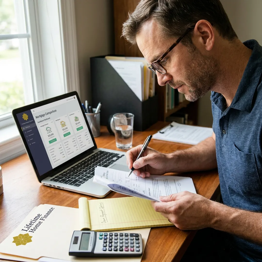 Loan officer reviewing first-time homebuyer documents