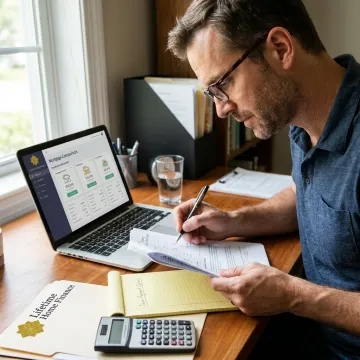 Loan officer reviewing first-time homebuyer documents