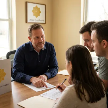 Loan officer guiding clients through the mortgage process