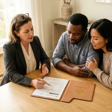 California homebuyers reviewing mortgage options