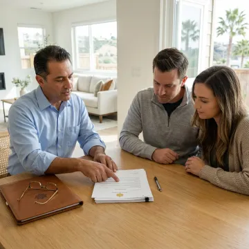 Loan officer reviewing mortgage options with a San Diego homebuyer