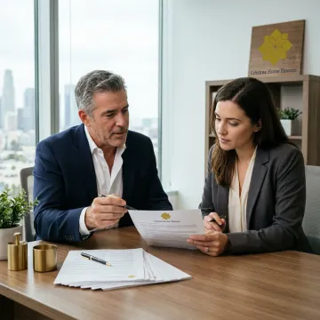Los Angeles homebuyer reviewing mortgage options