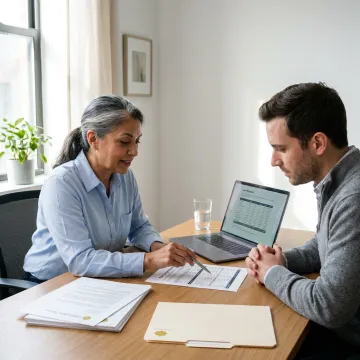 Homebuyer reviewing current mortgage rate options