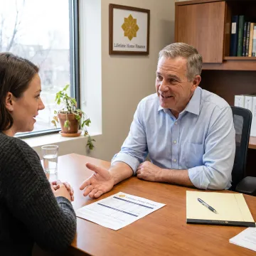 Loan officer explaining FHA loan options