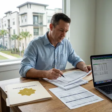 California real estate investor reviewing rental property financing