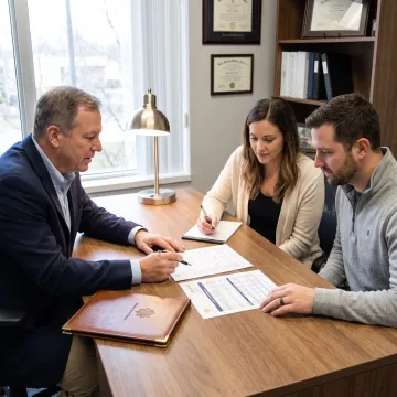 Loan officer explaining veteran mortgage options