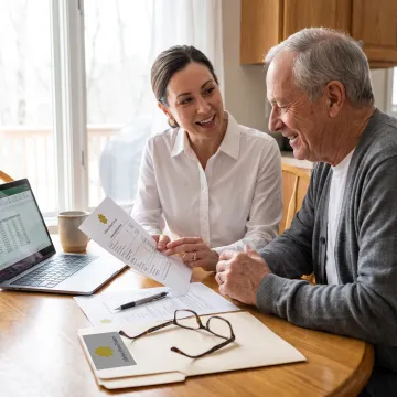 San Diego homeowner reviewing reverse mortgage options