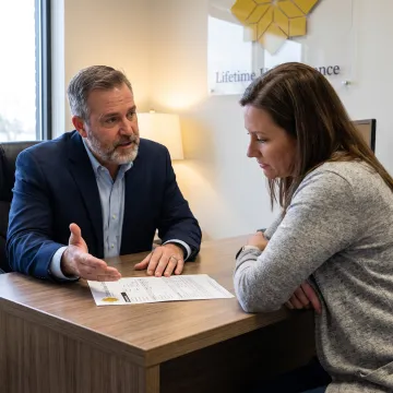 Loan officer explaining FHA down payment options