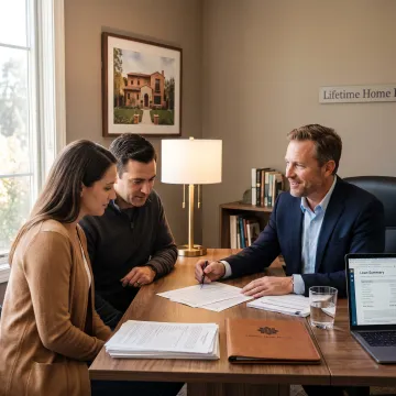 Homebuyer reviewing California mortgage options