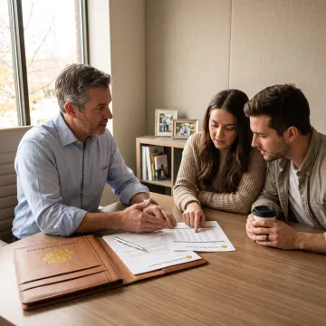 Loan officer explaining first-time buyer loan options