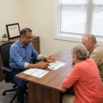 Mortgage advisor explaining home equity options