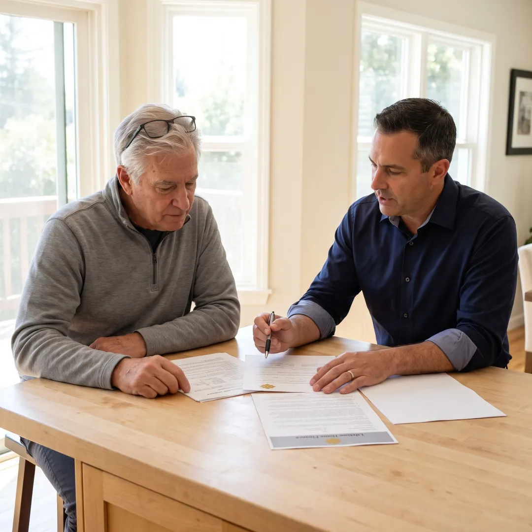 Bay Area homeowner discussing reverse mortgage options