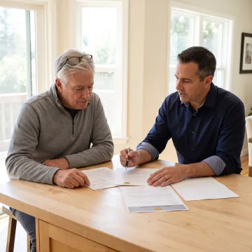 Bay Area homeowner discussing reverse mortgage options