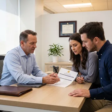 Loan officer explaining FHA mortgage options