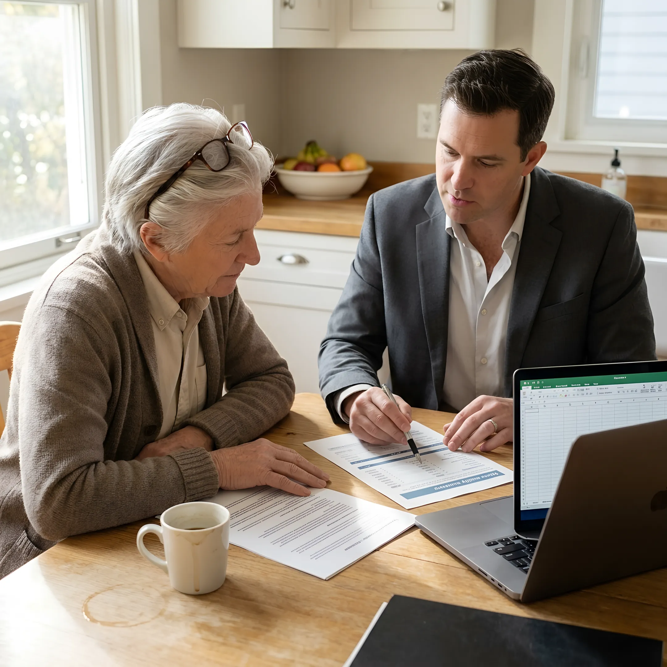 Bay Area homeowner discussing reverse mortgage options