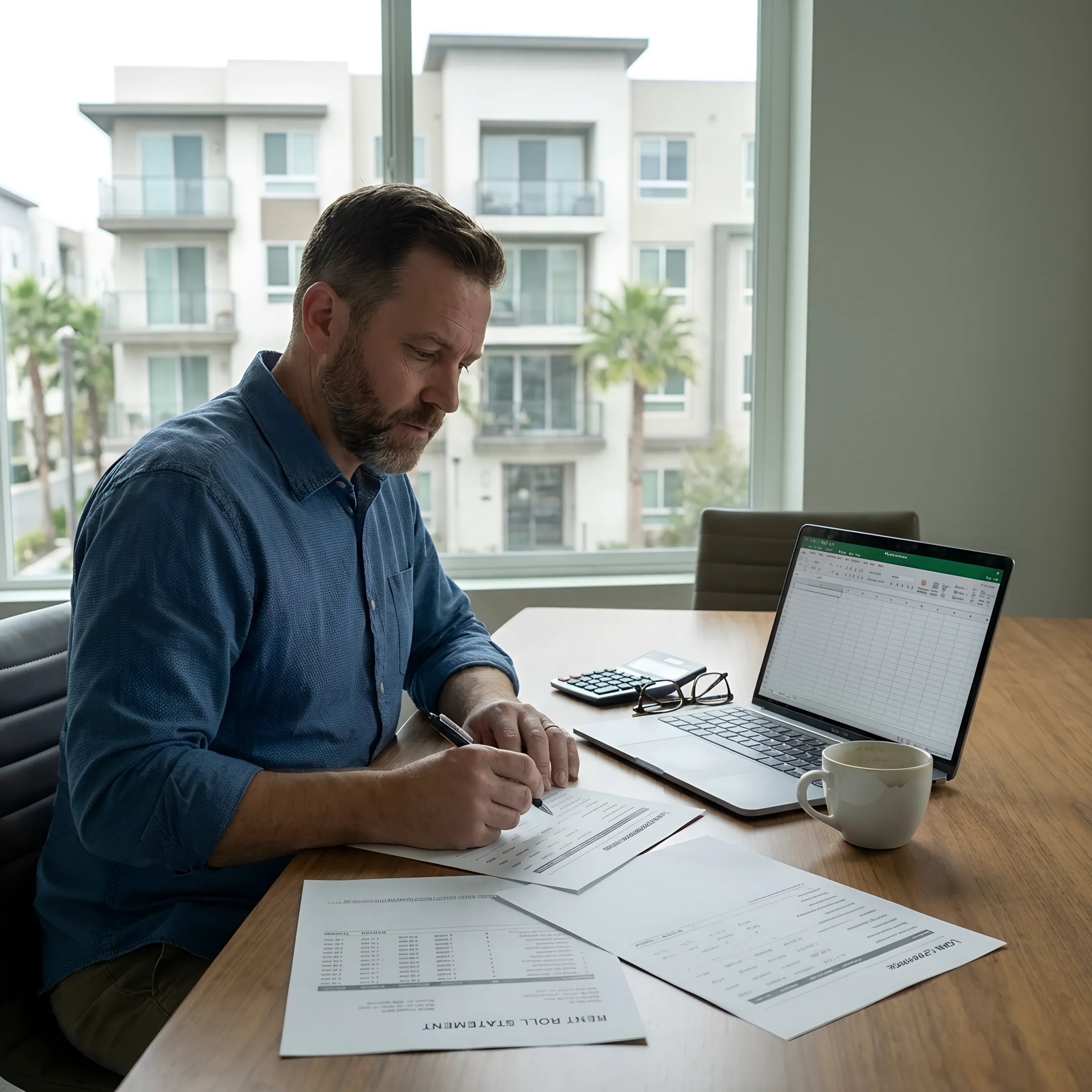 California real estate investor reviewing rental property financing