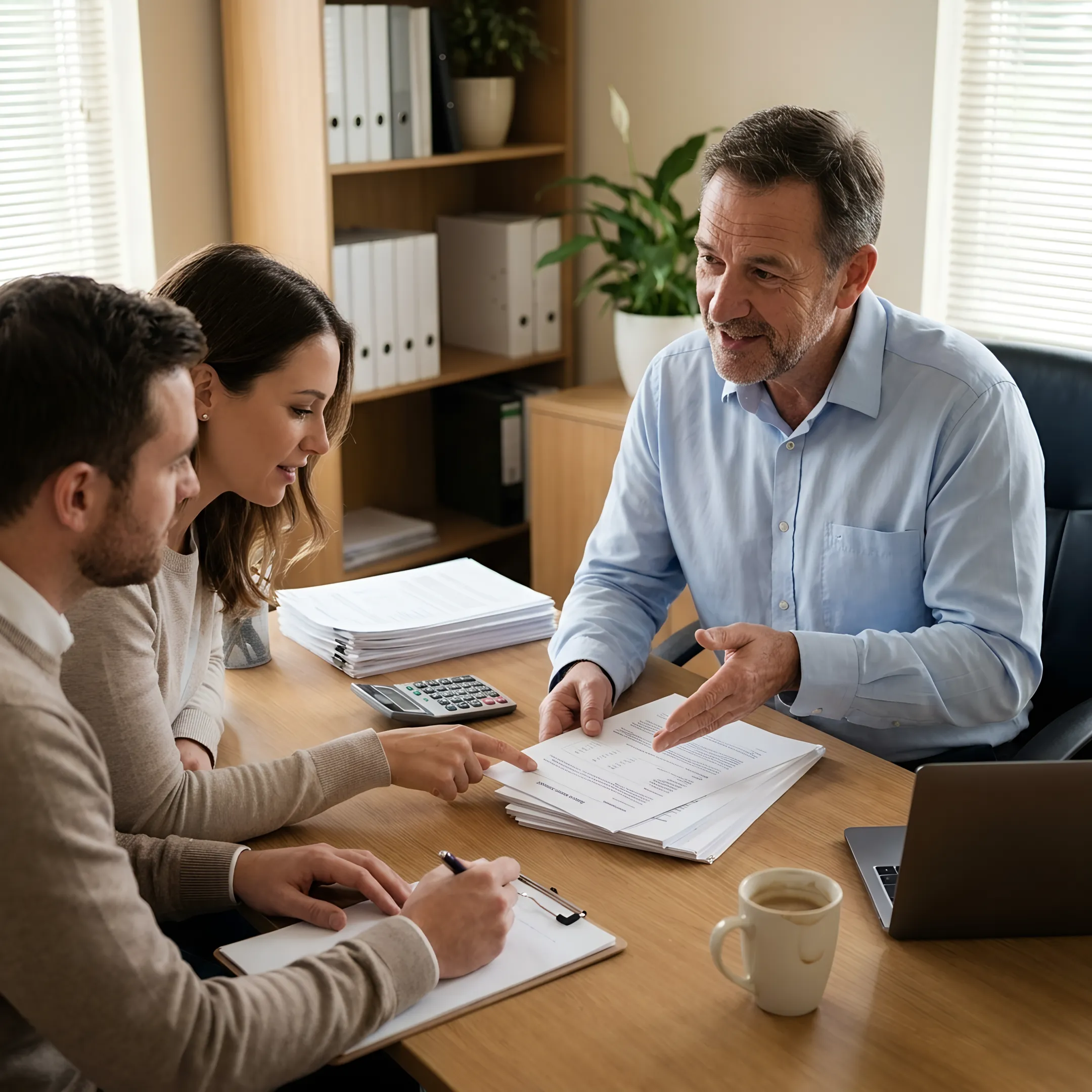 Mortgage broker consulting with Bakersfield homebuyers