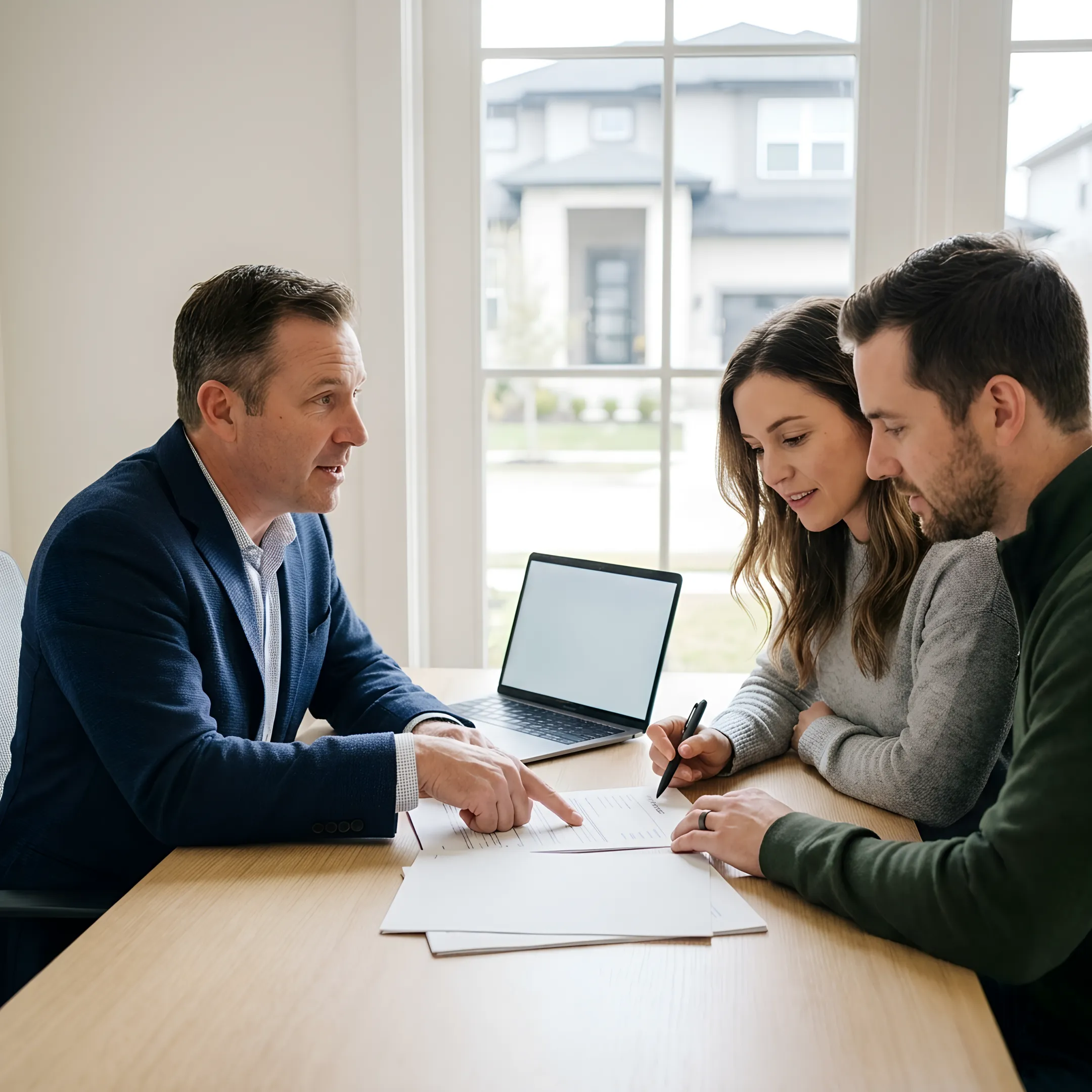 Loan officer discussing Bay Area mortgage options with homebuyers