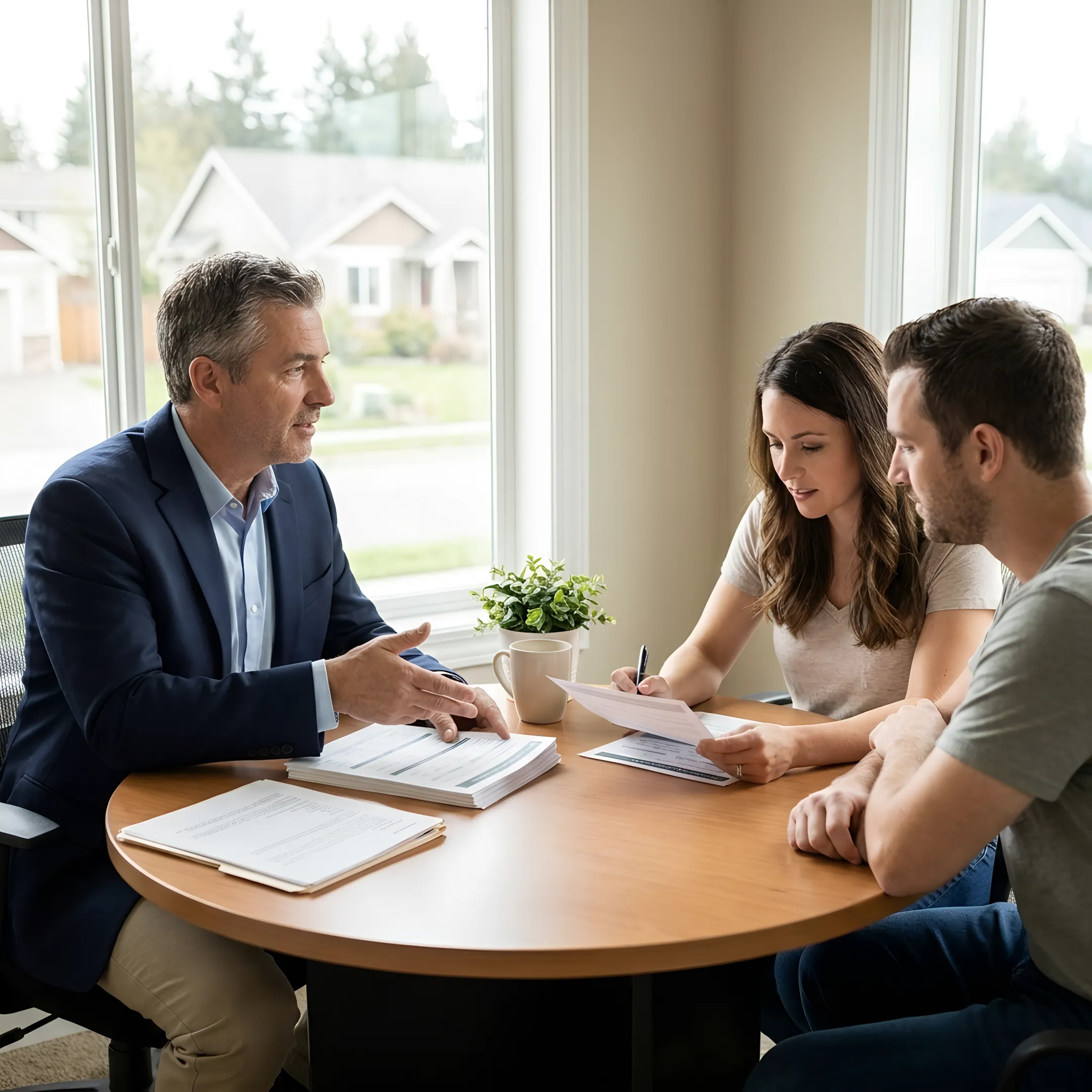 Loan officer reviewing mortgage options with Sacramento homebuyers