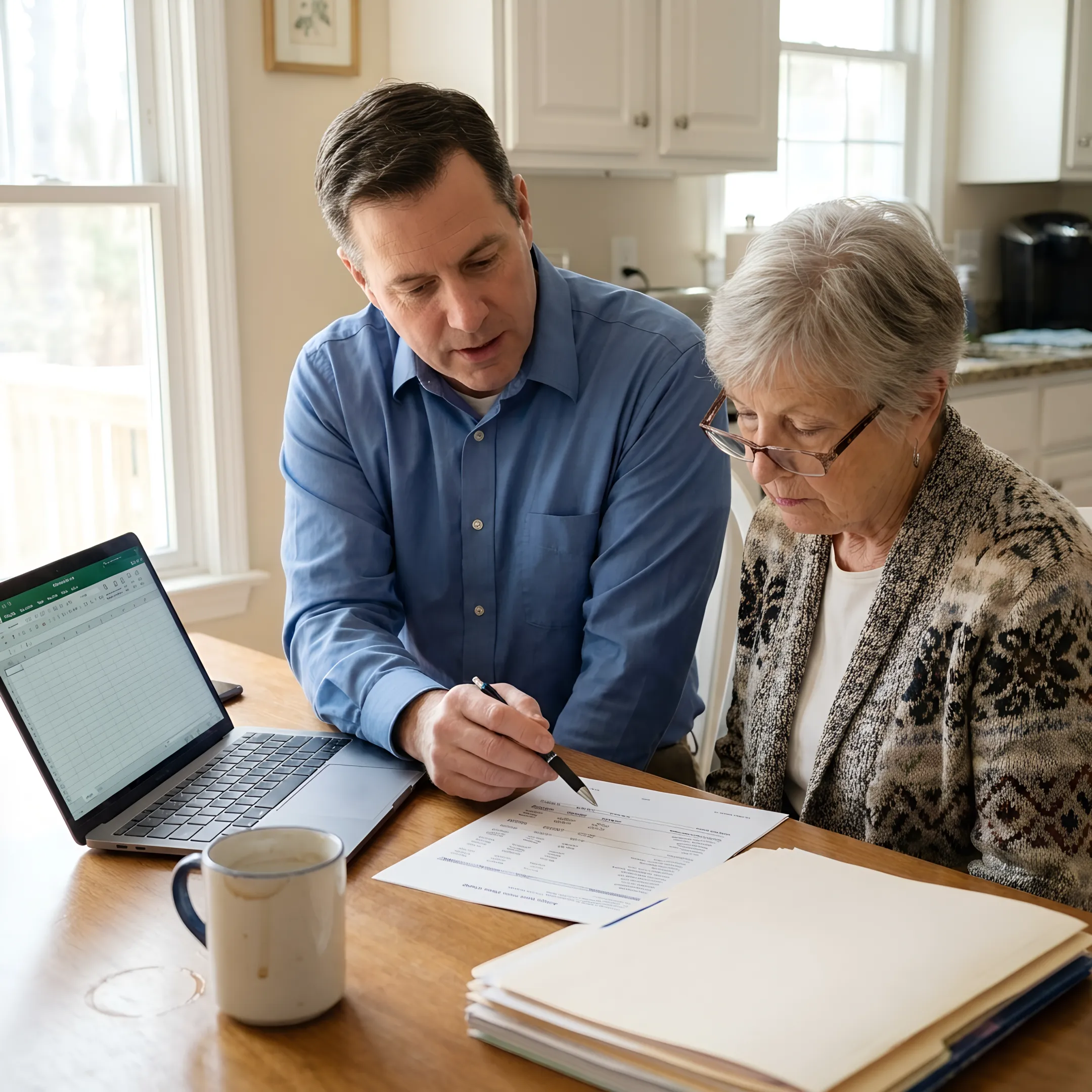 San Diego homeowner reviewing reverse mortgage options