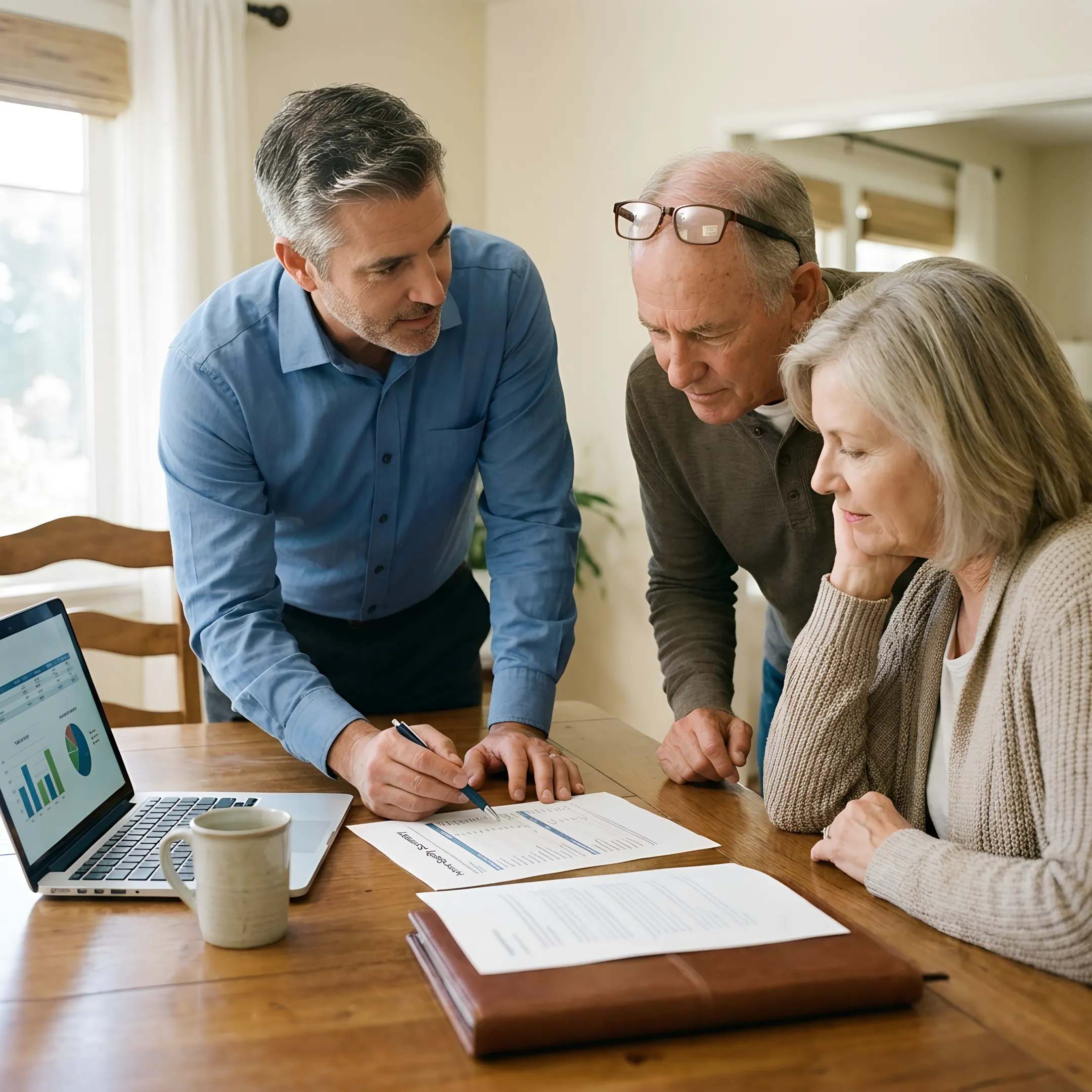 Loan officer explaining home equity options