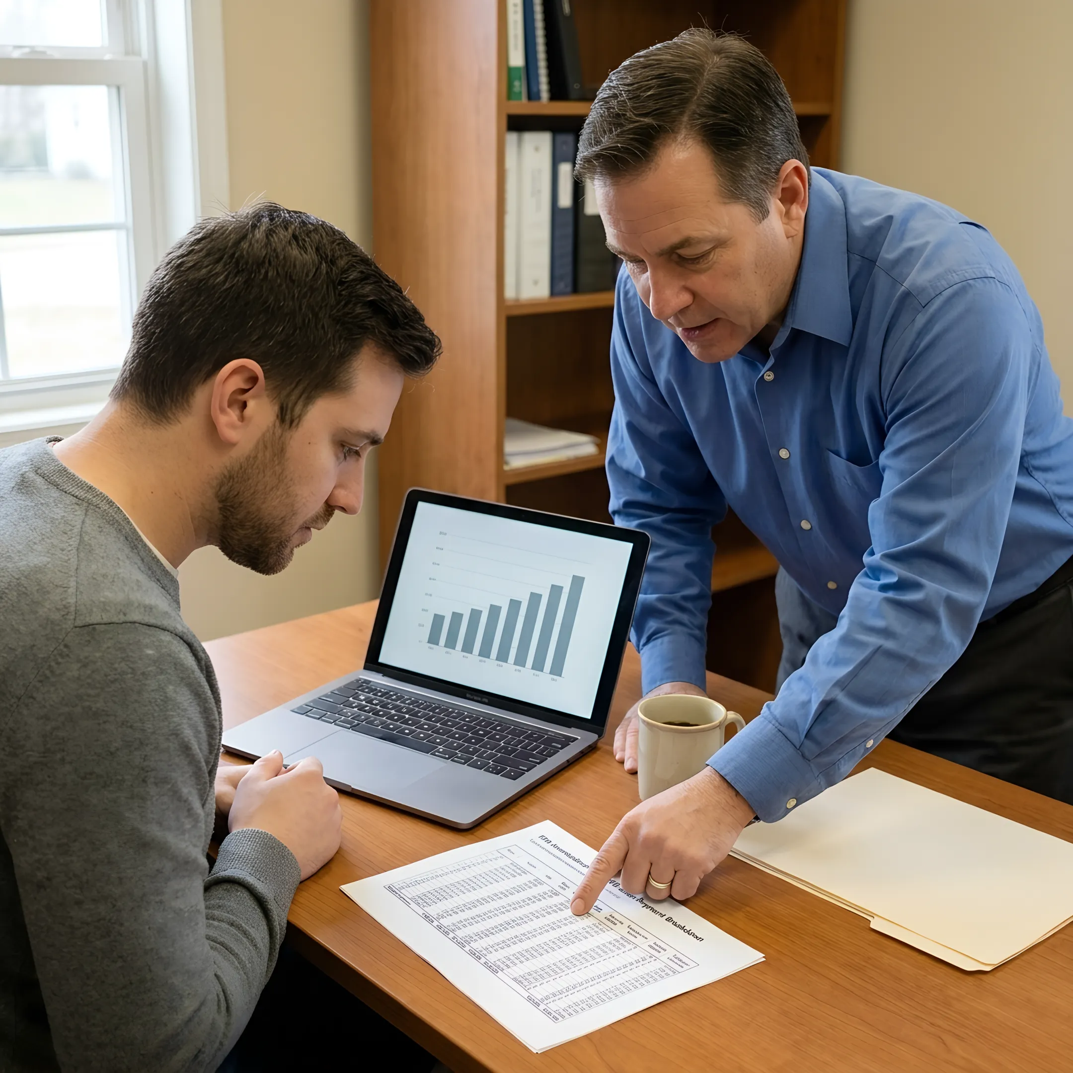 Loan officer explaining FHA loan options