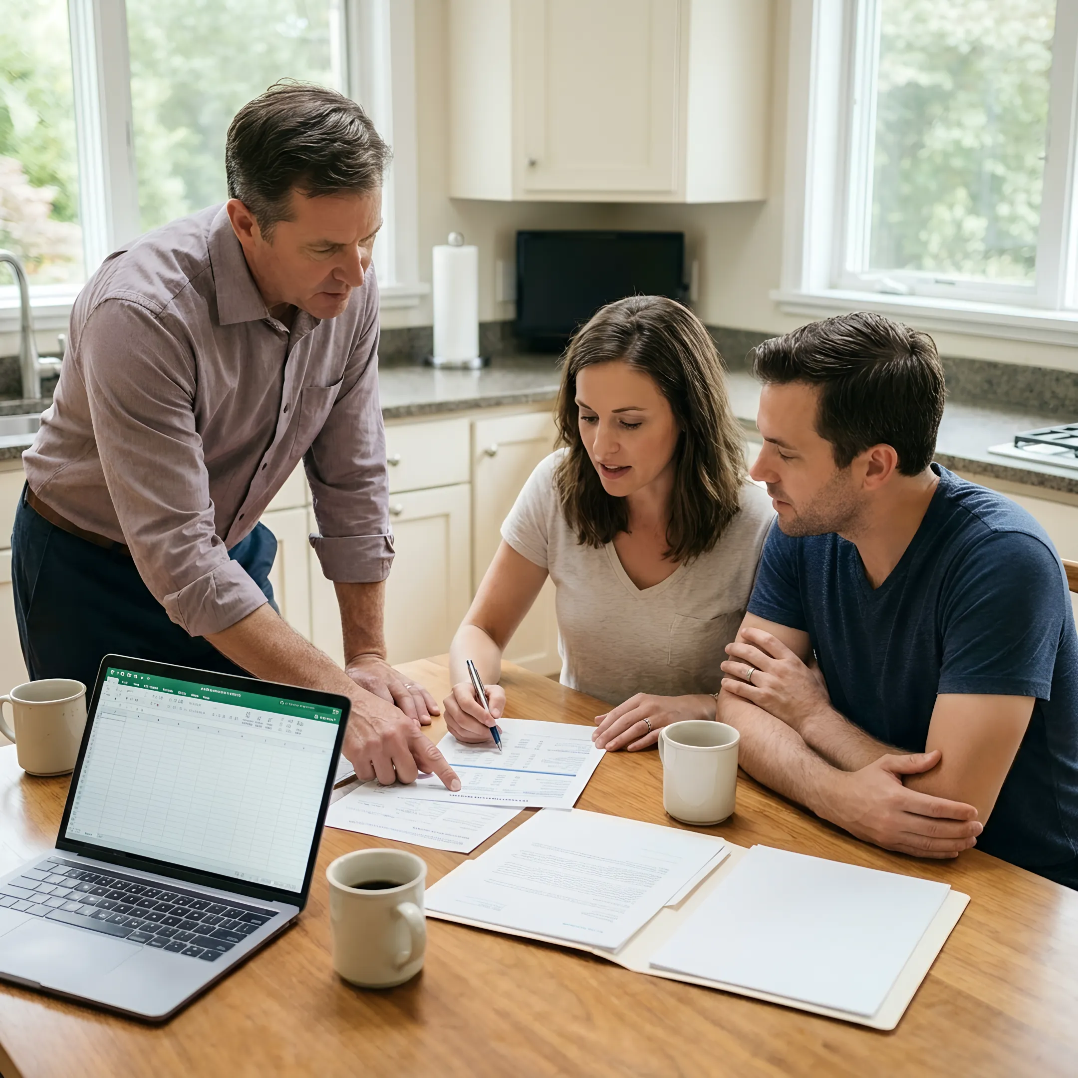 Spring Valley couple reviewing mortgage options with a loan officer