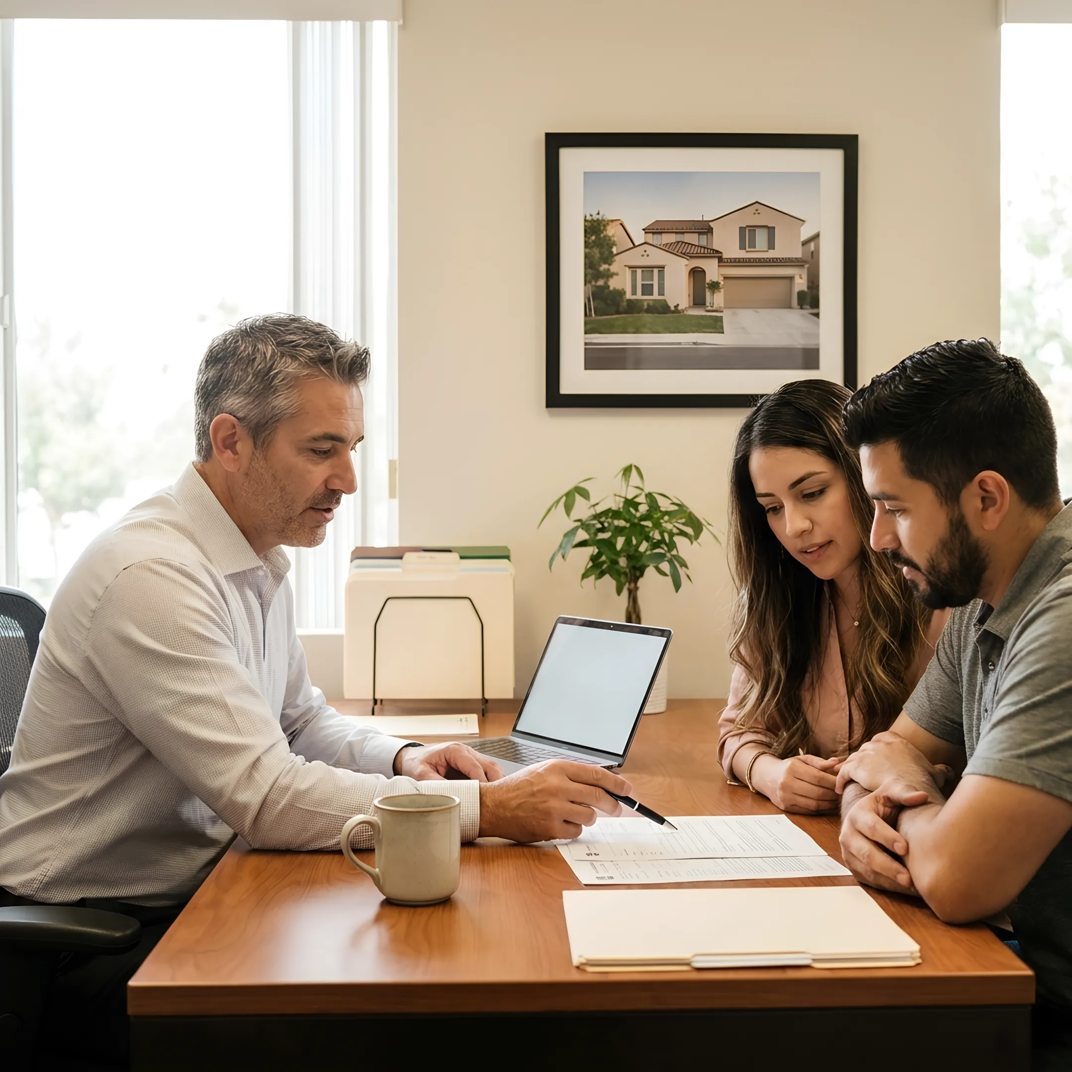 Homebuyer reviewing California mortgage options